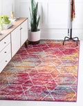 Unique Loom Trellis Frieze Collection Area Rug - Geometric (8 x 10, Multi/ Ivory)