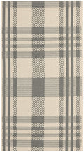 SAFAVIEH Courtyard Collection Accent Rug - 2 x 37, Grey & Bone, Indoor/Outdoor & Washable, Ideal for High Traffic Areas in Pat