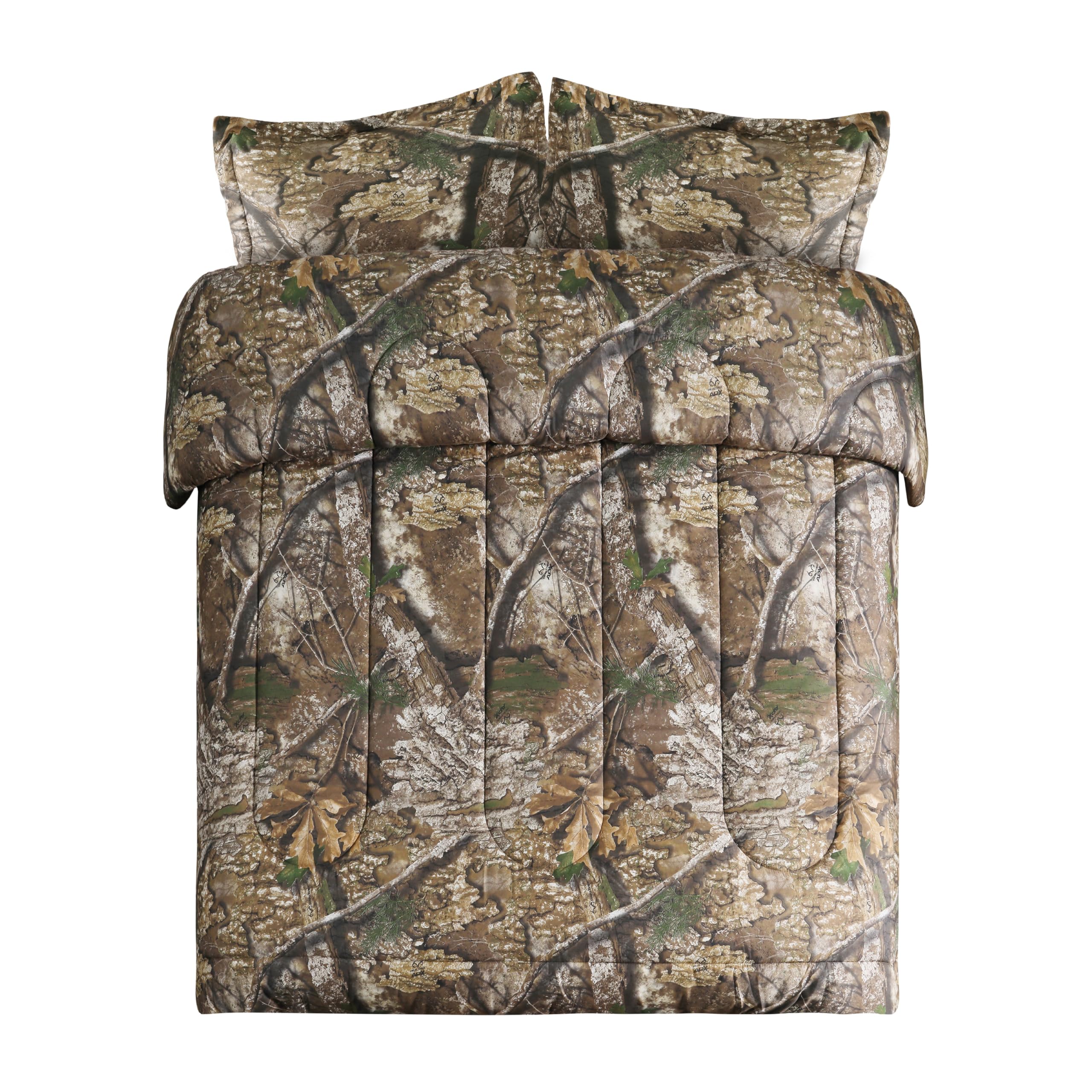 VISI-ONE Realtree APX Camo Queen 3 Piece Comforter Set - All-Season Lightweight Rustic Farmhouse D  cor Bed Set, Unisex Gift for