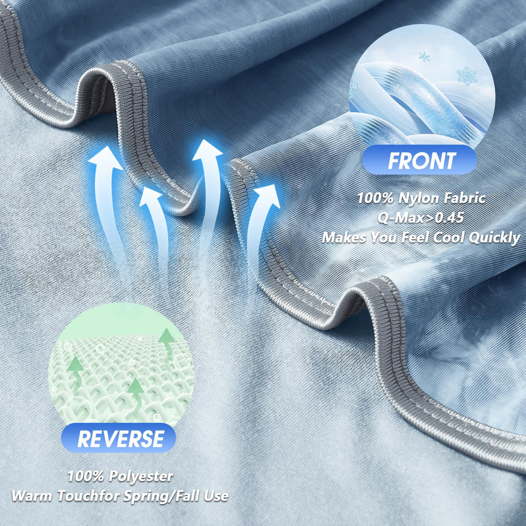 Inhand Cooling Blanket King Size, Summer Blankets For Hot Sleepers & Night Sweat, Thin Blanket Cold Cool Lightweight Cooling Bla