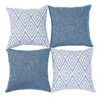 Hpuk Decorative Throw Pillow Covers Set Of 4 Couch Pillows Accent Cushion Cover For Couch Sofa Living Room, 20'X20' Inches, Blue