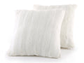 Cheer Collection Faux Fur Throw Pillows - Decorative Pillows For Couch, Bed Throw Pillows, White Accent Pillows For Bedroom Or L