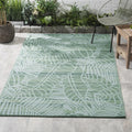 Fab Habitat Outdoor Rug - Waterproof, Fade Resistant, Crease-Free - Premium Recycled Plastic - Tropical, Botanical - Patio, Porc