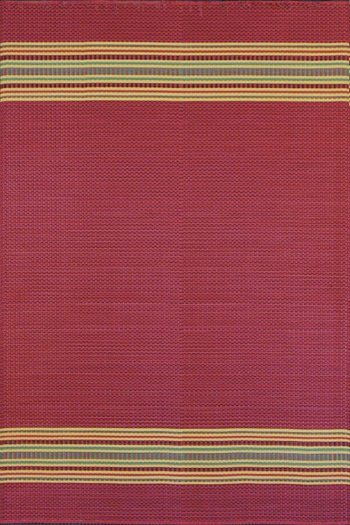 Mad Mats Traditional Outdoor Rug, Reversible Plastic Mat (4' X 6', Serape - Dark Red)