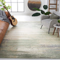 SAFAVIEH Adirondack Collection 8 Square Ivory/Sage ADR112W Modern Abstract Non-Shedding Living Room Dining Bedroom Area Rug