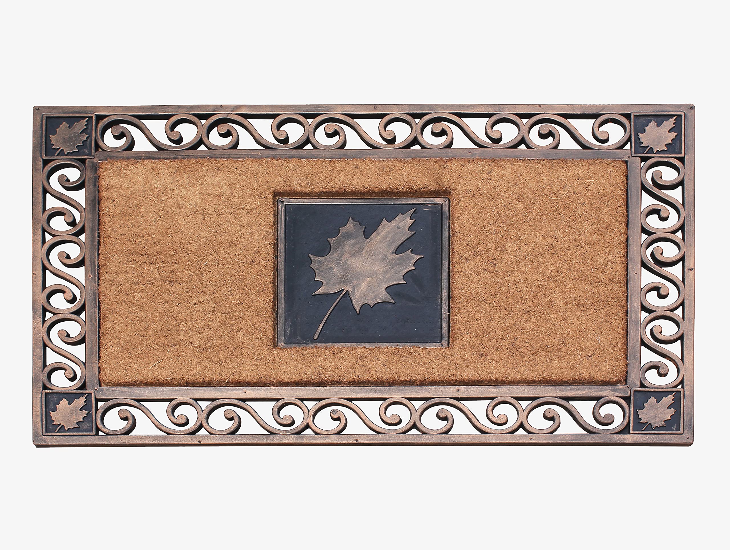 A1Hc Natural Coir And Rubber Door Mat, 23X38 Thick Durable Doormats For Indoor Outdoor Entrance, Heavy Duty, Thin Profile Door M