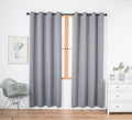 Pi Blackout Curtain Panel,Ring Top Privacy Sound Proof Room Darkening Doorway Curtains Vertical Window Treatment For Living Room/Bedroom/Sliding Door/Patio 1 Panel (Light Grey,W52Xl90)