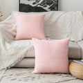 Home Brilliant Pink Pillow Covers 18X18 Set Of 2 For Party Decorative Corduroy Soft Throw Pillows For Couch Bed Sofa Barbie, 18
