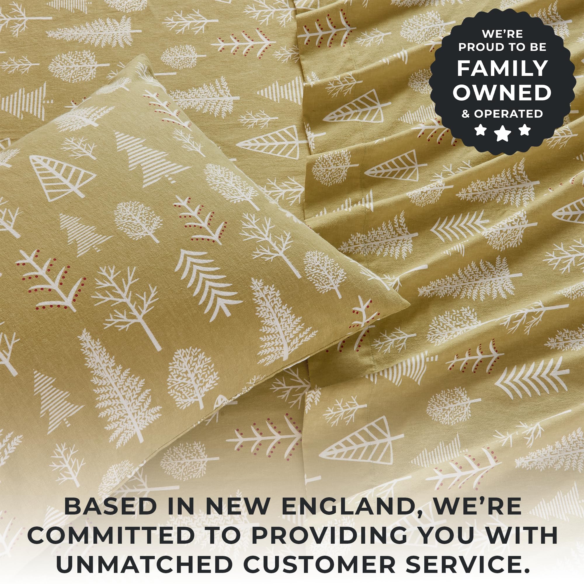 4 Piece 100% Turkish Cotton California King Winter Lodge Flannel Sheet Set | Cotton Printed Bedding Sheets & Pillowcases | Doubl