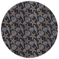 Seabreeze Sz4 Black Coastal Rug Round 8' X 8'