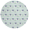 Addison Rugs Surfside Asr42 Seaglass 8' X 8' Indoor Outdoor Round Rug, Easy Clean, Machine Washable, Non Shedding, Bedroom, Living Room, Dining Room, Kitchen, Patio Rug