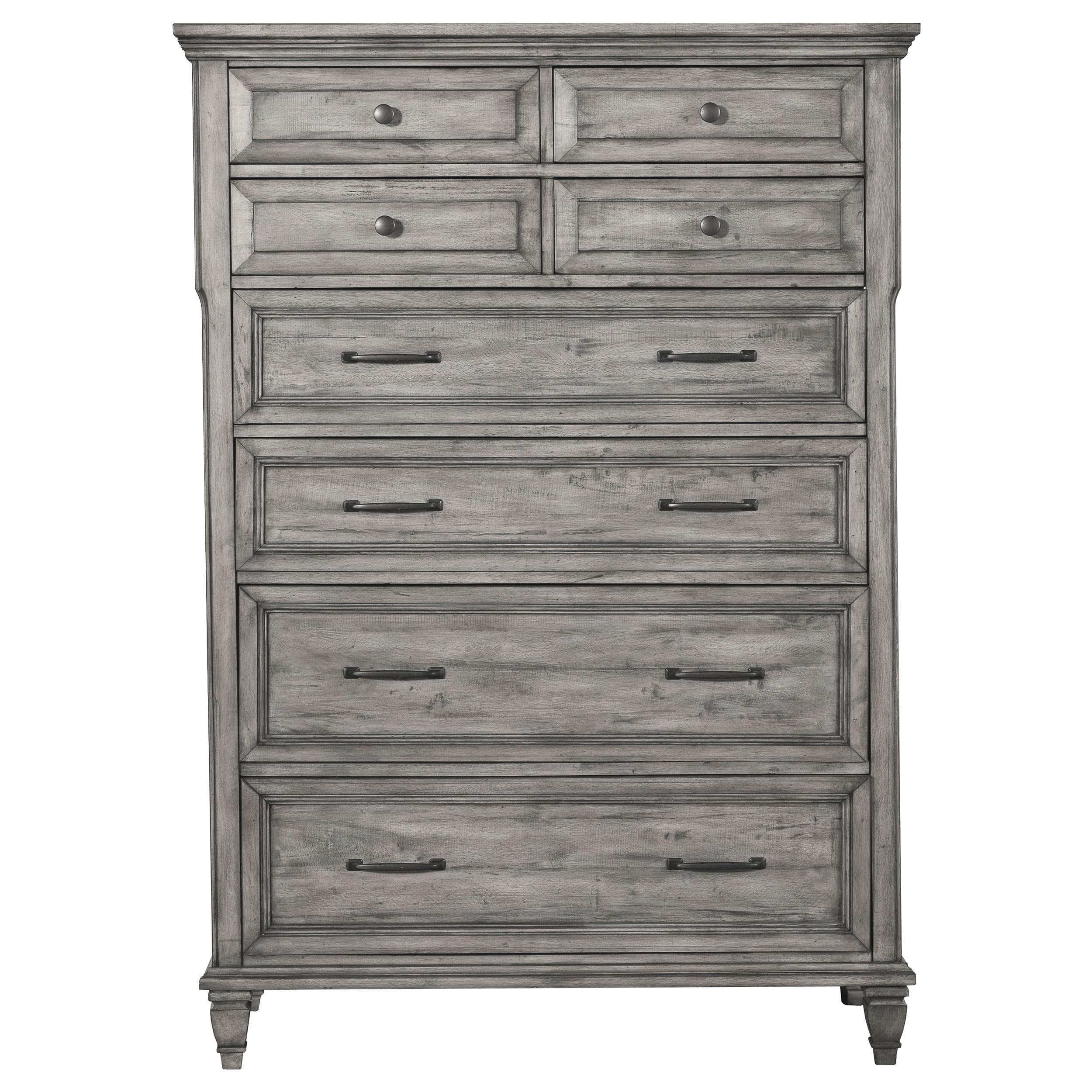 Coaster Home Furnishings Avenue Farmhouse Wood 8-Drawer Bedroom Chest of Drawers Chiffonier Clothing Storage Cabinet Bedroom Armoire Tall Dresser Organizer Unit Weathered Grey 224035