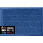 Gorilla Grip Dirt Grabber Mesh Door Mat, Low-Profile, Stain And Fade Resistant Heavy Duty Quick Dry Striped Doormat, Mats For Indoor Outdoor Entry, Shoe Scraper, Garage Entrance Mat, 35X23, Blue