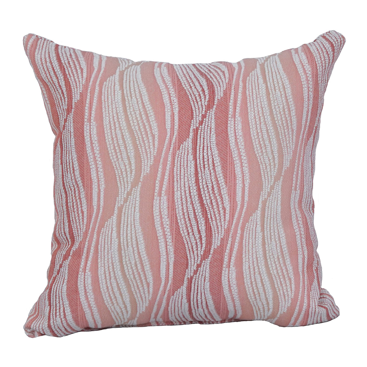 Blazing Needles Square Polyester Jacquard Throw Pillow, 17&quot;, Clove Blush