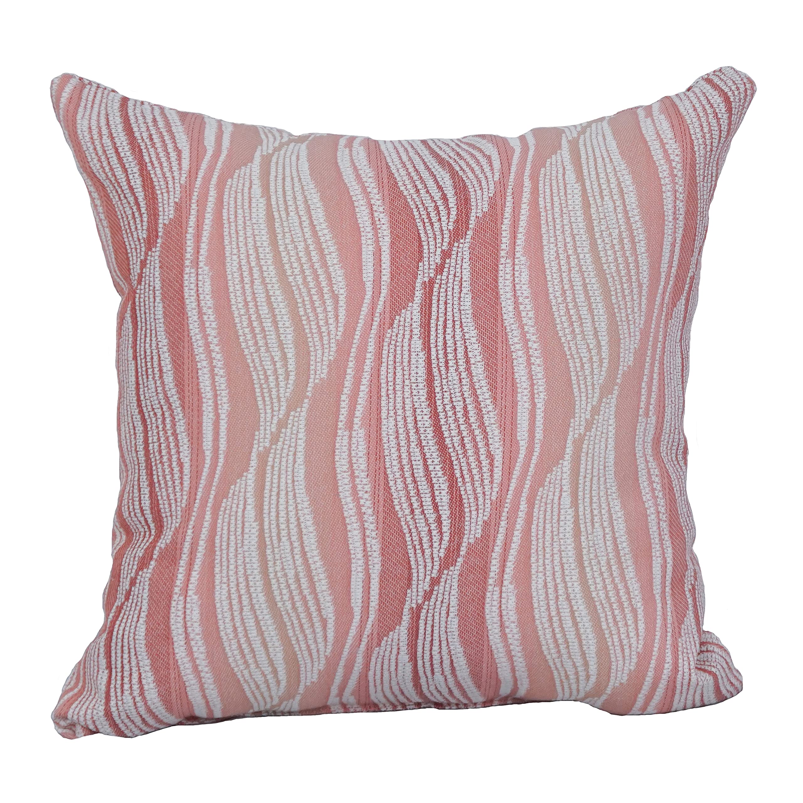 Blazing Needles Square Polyester Jacquard Throw Pillows, 17&quot;, Clove Blush 2 Count