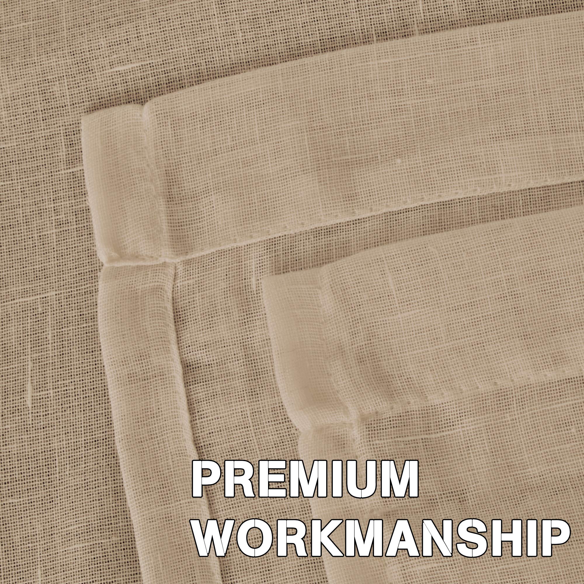 H.Versailtex Privacy Protection Home Fashion Natural Linen Rich Quality Curtain Sheers Multi Size 52X63 - Inch/Nickel Grommet Top Linen Curtain Panels Indoor Curtains (Set Of 2, Taffy)