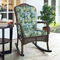 Magpie Fabrics Outdoor Rocking Chair Cushion Set, Tufted Pad For Rocking Chairs With Ties, Seat 19' X 17'/Back 21' X 19', Bo