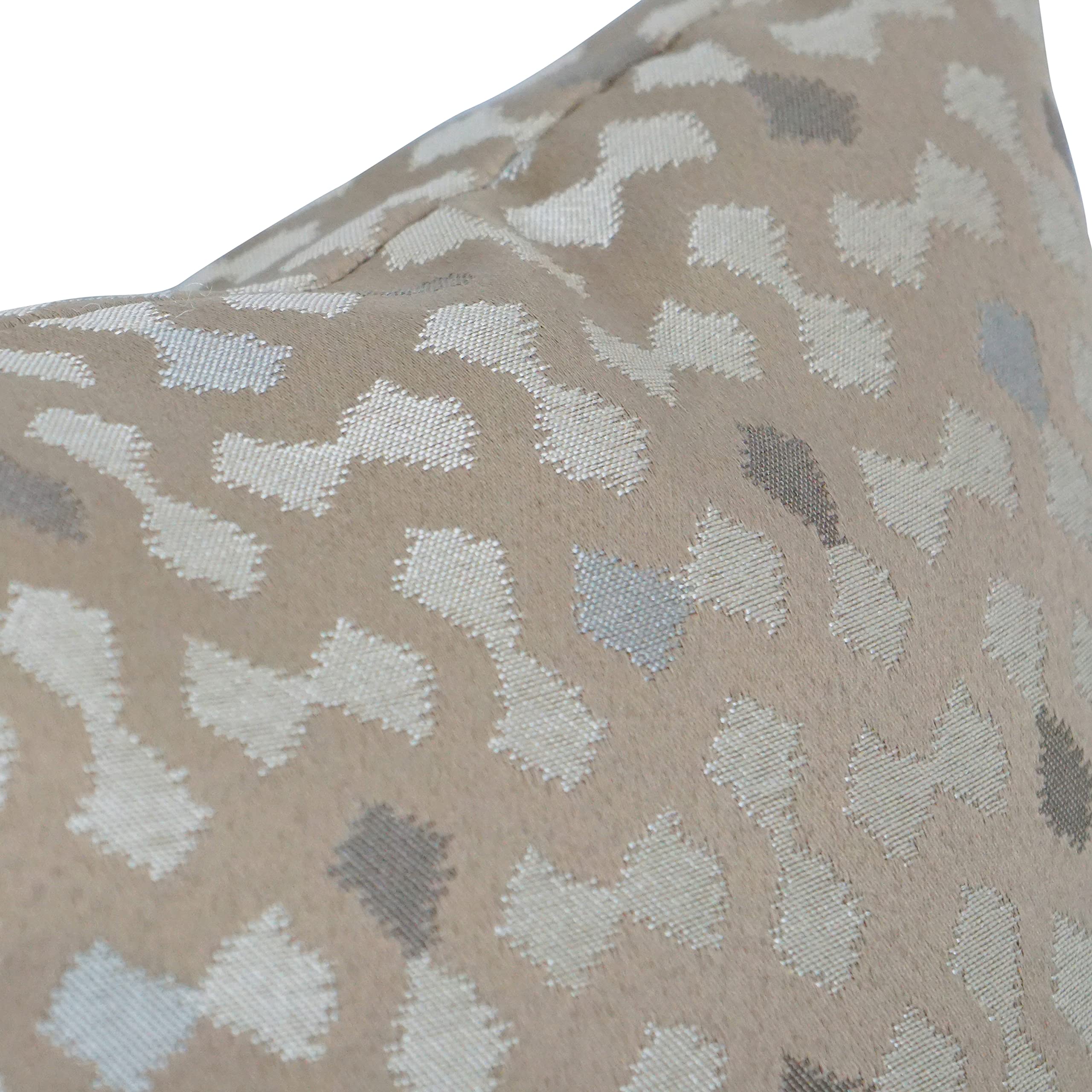 Blazing Needles Square Polyester Jacquard Throw Pillows, 17&quot;, Talamols Camel 2 Count