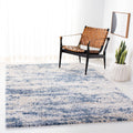SAFAVIEH Berber Shag Collection 6' x 9' Beige/Blue BER219B Modern Abstract Non-Shedding 1.2-inch Thick Living Room Dining Bedroo