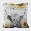 Topxmai Highland Cow Decorative Pillow Cover
