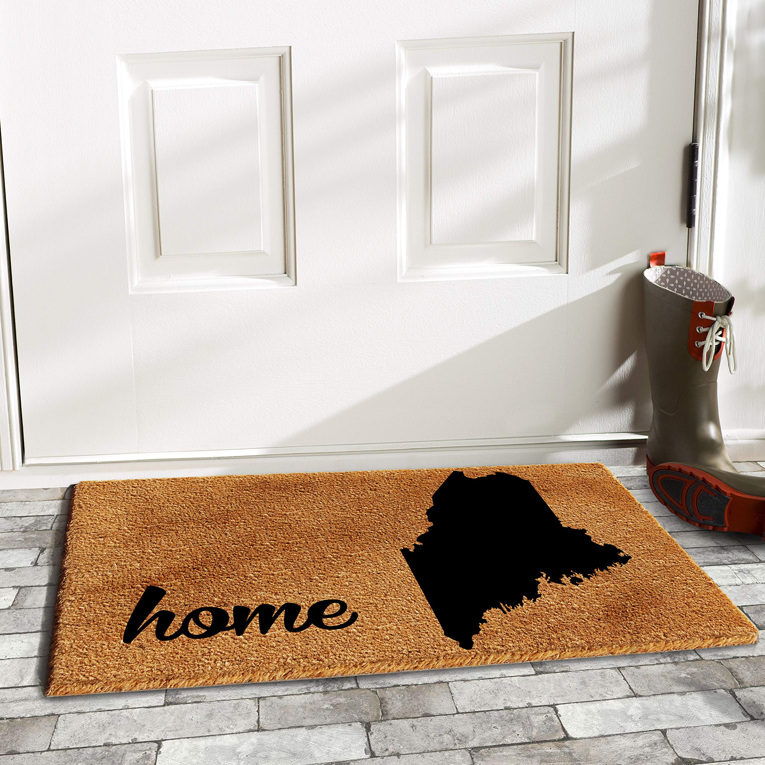 Calloway Mills 105252436 Maine Doormat 24' X 36', Natural/Black