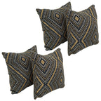 Blazing Needles Square Jacquard Throw Pillows, 17", Tupelo Earth 4 Count
