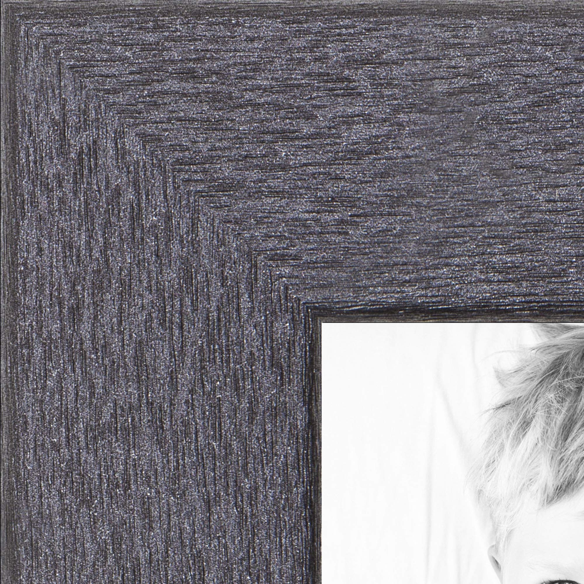 ArtToFrames 22x26 Inch Gray Picture Frame, This 1.25 Inch Custom MDF Poster Frame is Tungsten - Comes with Economy Acrylic and C