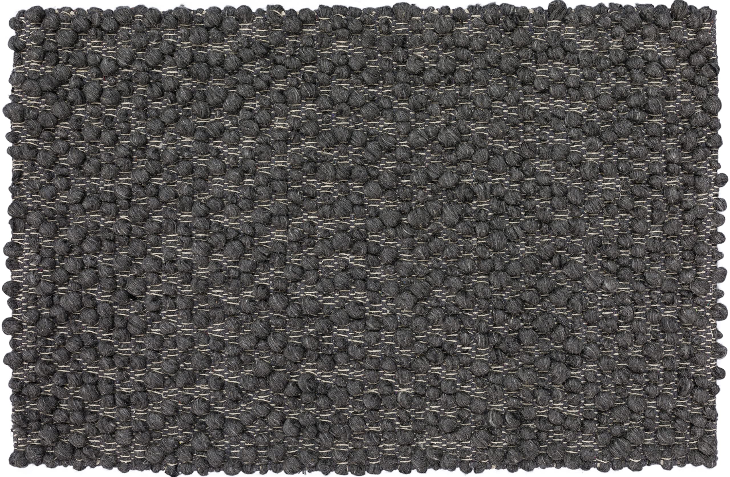 Addison Rugs Boulder Abl31 Steel 2' X 3' Rectangle Soft Wool Area Rug, Durable, Handmade, Bedroom, Family Room, Living Room, Dining Room, Kitchen Rug