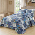 Bedifany Boho Queen Size Quilt Bedding Set - Reversible Lightweight Bedspreads Queen Size (90 X 98 Inch) With Garden Pattern - P