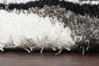 Rizzy Home | Km2323 | Kempton Collection | Polyester Area Rug | 9' X 12' | Multi/Grey/Black/White Stripe
