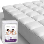 SafeRest CloudGuard Hybrid Mattress Protector Full Size Extra Padded Waterproof Quilted Pillow Top Mattress Cover White