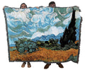 Pure Country Weavers Wheat Field With Cypresses Blanket By Vincent Van Gogh - Fine Art Gift Tapestry Throw Woven From Cotton - M