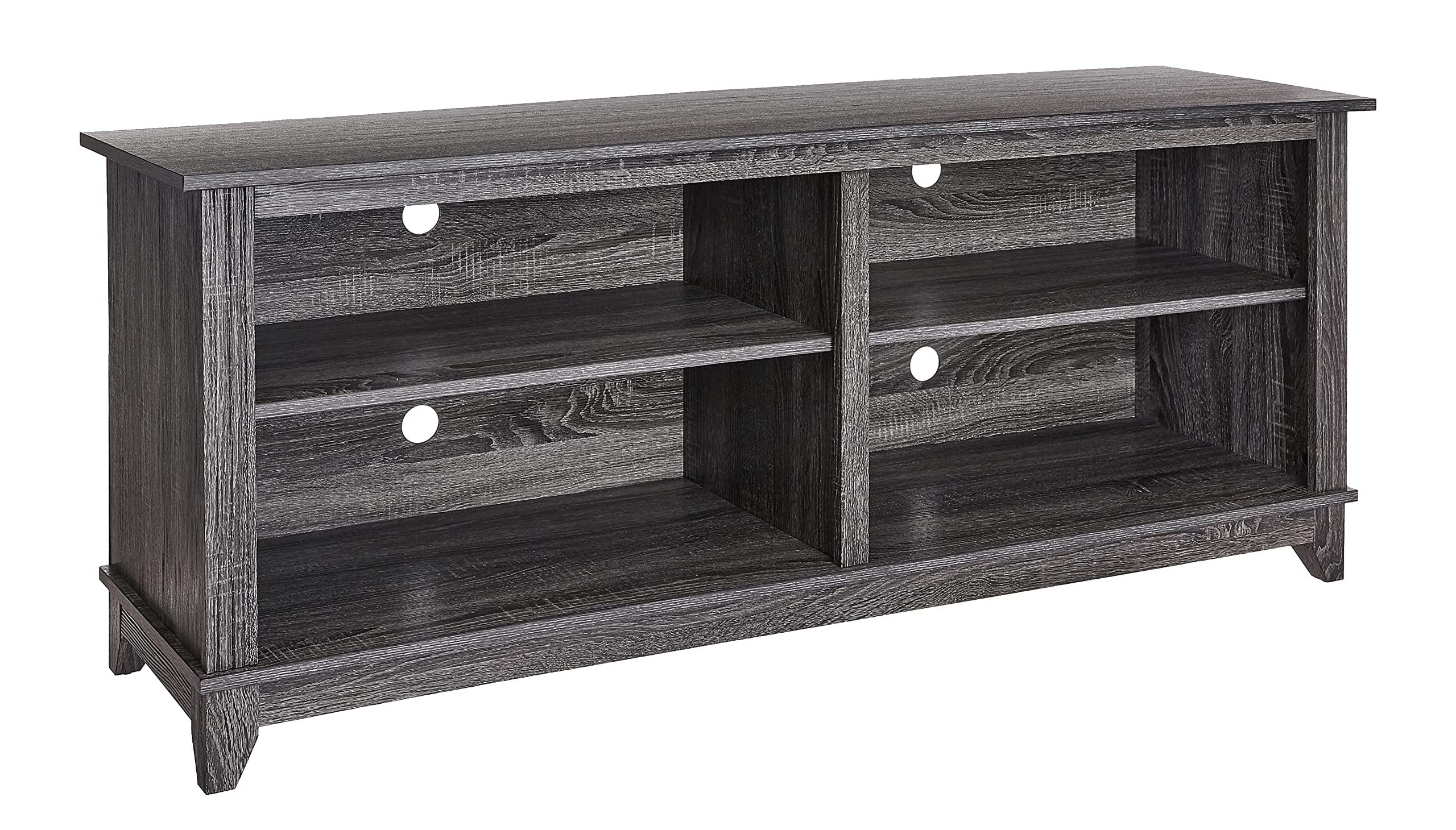 Rockpoint 58Inch Tv Stand Media Console For Tvs Up To 65 Inches, Home Living Room Storage Console, Entertainment Center With 4 O