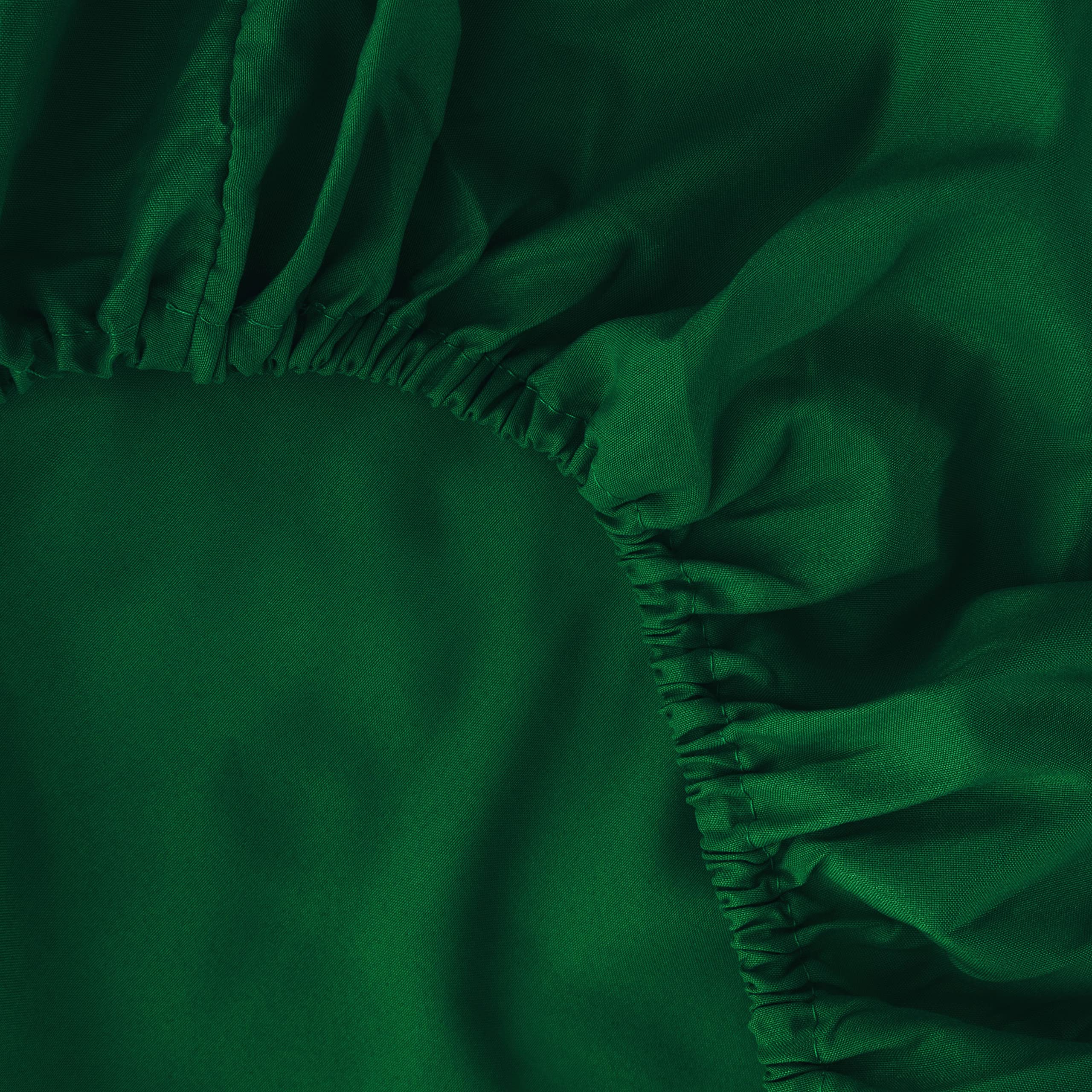 Ghooss Fitted Sheet-Single Fitted Sheet Only-Deep Pocket-Premium 1500 Microfiber - Ultra-Soft Wrinkle Free-1 Pack(Forest Green,Q