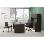 HON 10500 Series Back Enclosure for Stack on Storage, 60-Inch, Mahogany