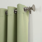Sun Zero Easton Energy Saving Blackout Grommet Curtain Panel, 40' X 95', Sage Green