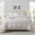 HoneiLife Duvet Cover Queen Size - Cotton Comforter Cover Floral Duvet Cover Sets 3-PC, Soft & Breathable Duvet Cover with Zippe
