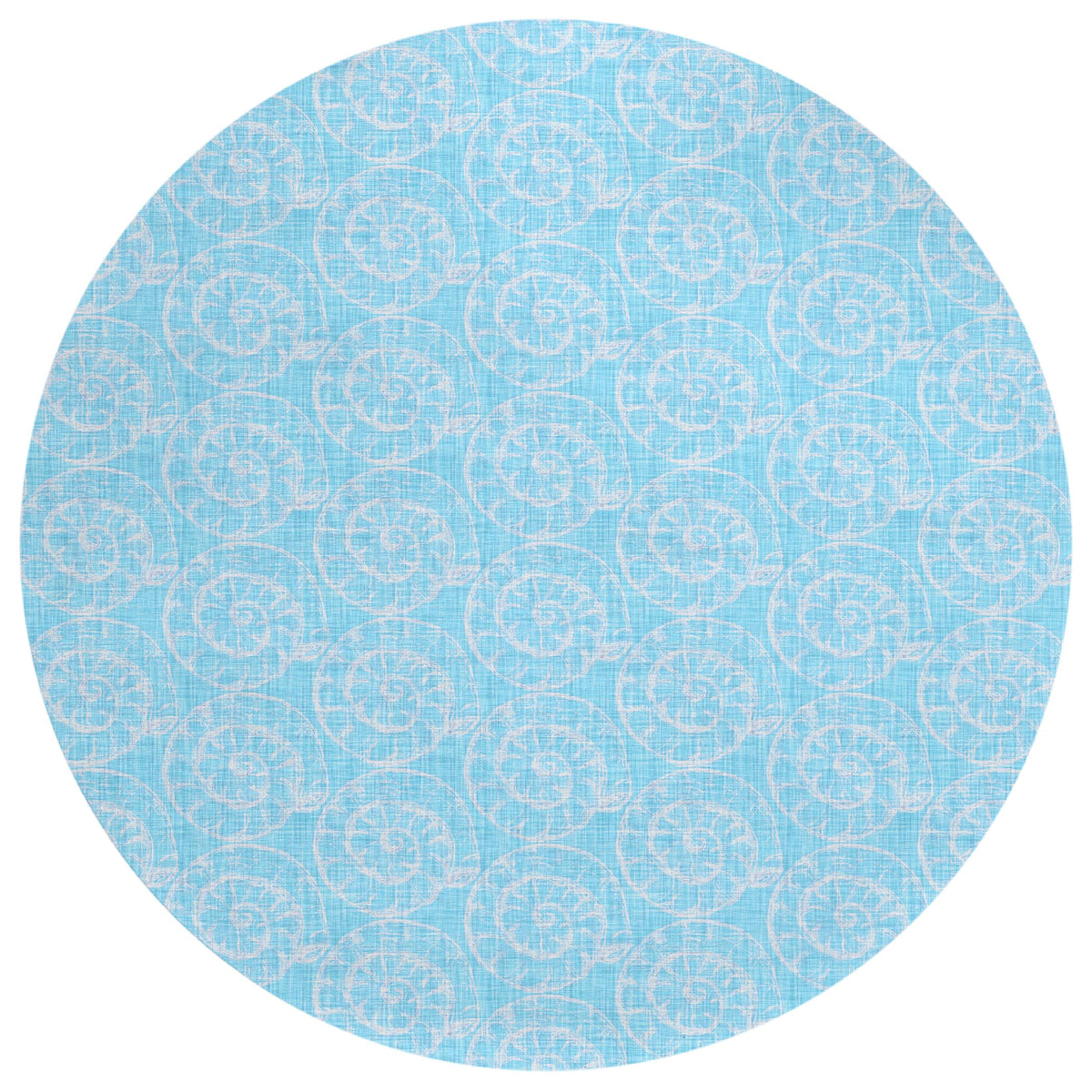 Addison Rugs Surfside Asr41 Aqua 8' X 8' Indoor Outdoor Round Rug, Easy Clean, Machine Washable, Non Shedding, Bedroom, Living Room, Dining Room, Kitchen, Patio Rug