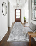Wonnitar Washable Rug Runner for Kitchen, 26x10 Moroccan Extra Long Runner Rugs for Hallways, Boho Non-Shedding Low Pile Floor
