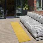 Nourison Essentials Indoor/Outdoor Yellow 2' X 6' Area Rug, Easy Cleaning, Non Shedding, Bed Room, Living Room, Dining Room, Backyard, Deck, Patio (2X6)