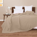 Boutiquo 100% Cotton Bed Blanket, Breathable Thermal Blanket King Size, Soft Honeycomb Waffle Blanket 90''X102'', Cotton Bed Bla