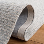 Safavieh Abstract Collection Area Rug - 9' X 12', Light Grey & Ivory, Handmade Wool, Ideal For High Traffic Areas In Living Room