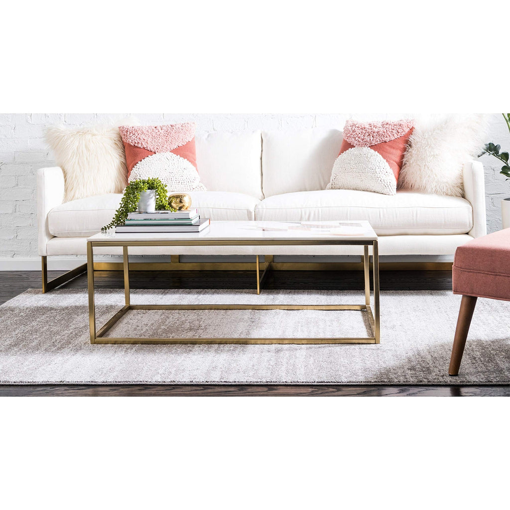 Unique Loom Del Mar Collection Area Rug - Lucille (5' 3'' X 8' Rectangle, Dark Gray/ Ivory)