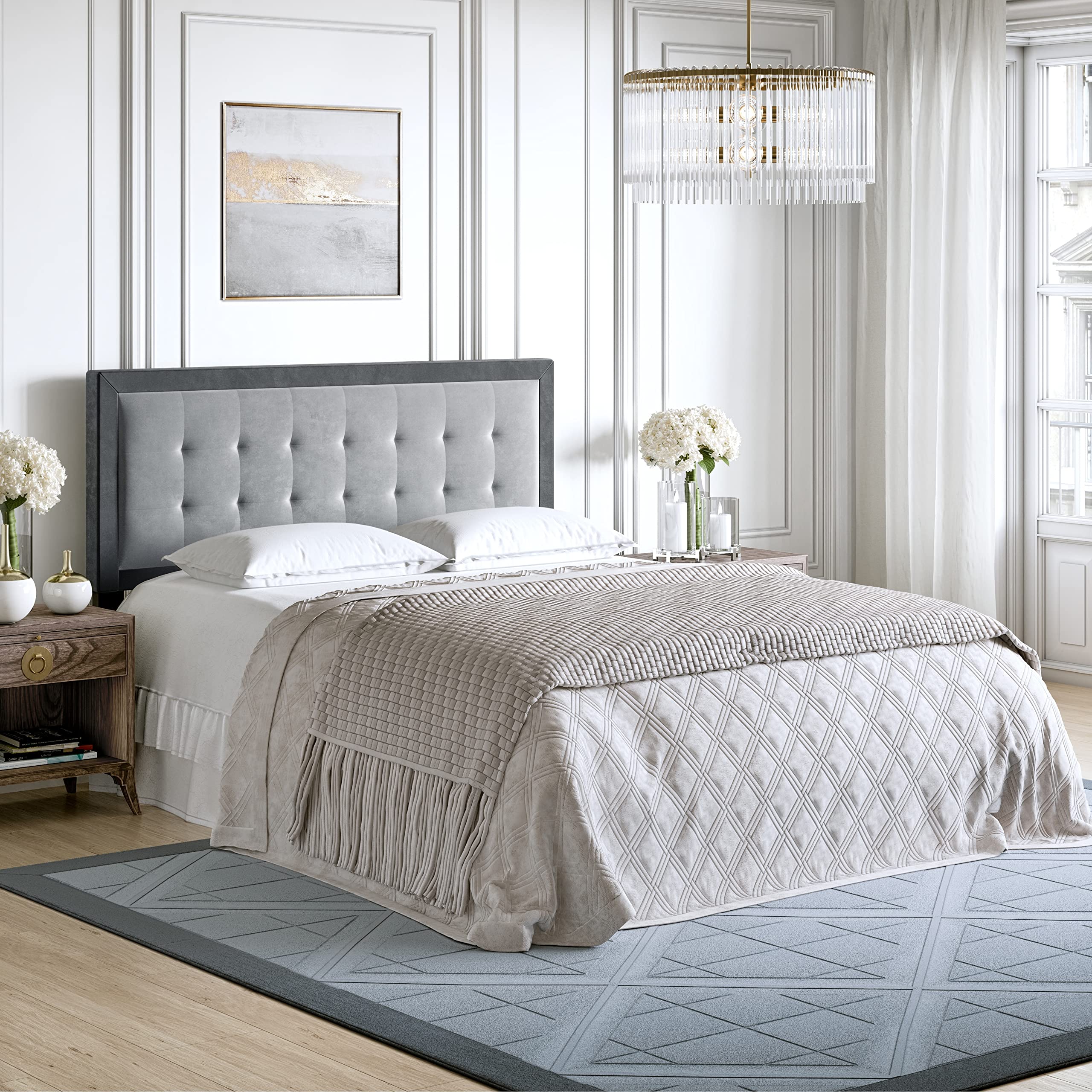 Boyd Sleep Zoey Upholstered Button Tufted Headboard - Thumbnail 3