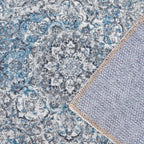 Jinchan Area Rug 2X8 Washable Rug Runner Rug Hallway Vintage Blue Distressed Rug Kitchen Indoor Thin Rug Traditional Floral Prin