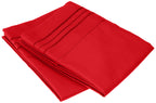 Elegant Comfort Softest, Coziest, 1500 Premier Hotel Quality Wrinkle And Fade Resistant 2-Piece Pillowcases, King Size, Red