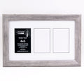 Creative Letter Art 4    x 6    Multiple Opening Picture Frame Collage with 3 holes, Hamptons Driftwood Grey Frame with 10 x 16-