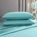 American Home Collection Pillow Case Set Of 2 Double Brushed Microfiber Soft & Easy Care Pillowcases (Aqua, Standard/Queen 20X30)