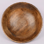 Edhas Mango Wood Decorative Wooden Bowl Hand Carved Home Decor For Dining Table Center, Living Room, Kitchen D  Cor (12' X 12'
