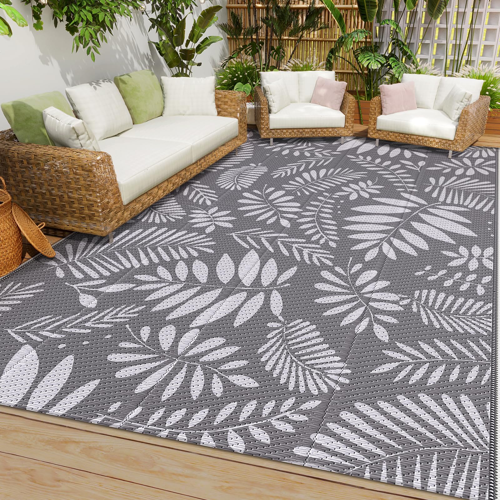 Outdoor Rug, Patio Rug, Plastic Straw Camping Rugs, Large Waterproof Area Rug And Mat For Outdoors, Rv, Patio, Backyard, Deck, P